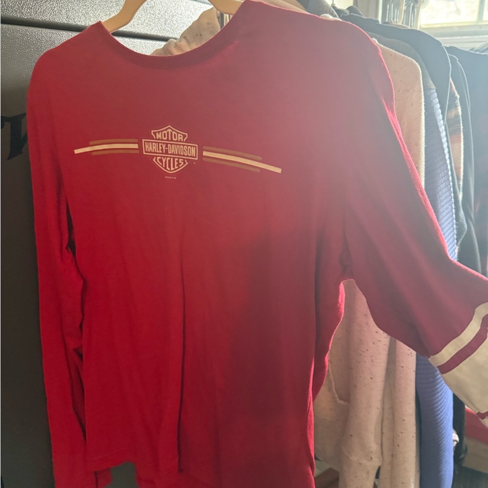 Harley-Davidson Red Long Sleeve Top